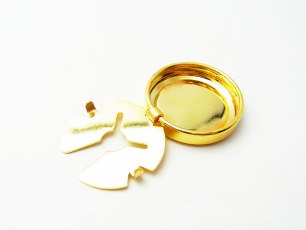 画像2: <高品質>デコ土台 ボタンカバー ゴールド 大 22mm 24個販売 大口ロット販売 レジンにも 手芸用品 ハンドメイド (2)