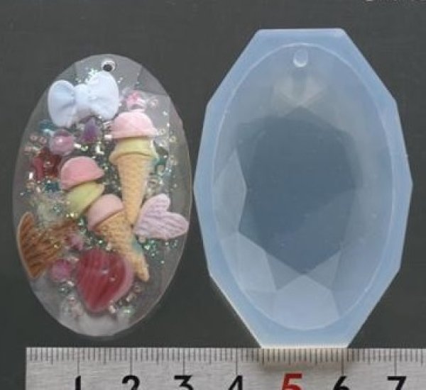 画像3: (sn684)シリコンモールド ジュエリーオーバル(大型) (3)