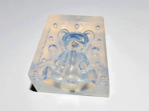 画像2: (sn954)シリコンモールド 立体テディ L (2)