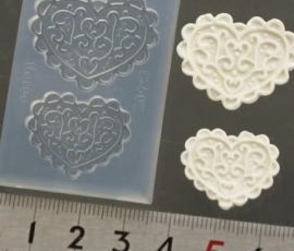 画像3: (sn205)シリコンモールド ヴィクトリアンハート (3)