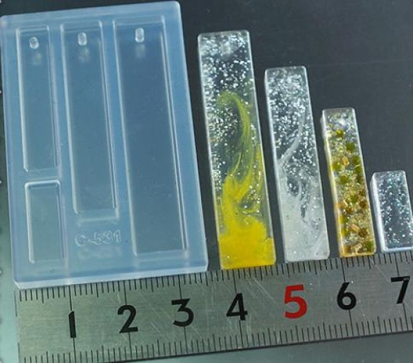 画像3: (sn135)シリコンモールド 四角柱フラット (3)