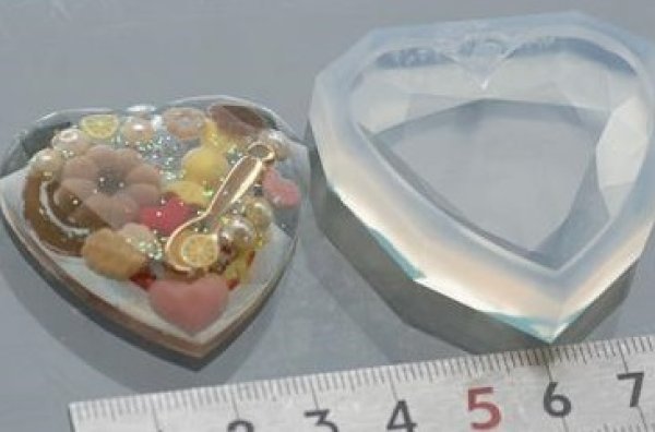 画像2: (sn284)シリコンモールド　ペンダント　ハート型 (2)