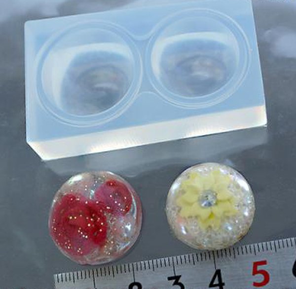 画像1: (sn325)シリコンモールド　立体　半球　特大サイズ (1)