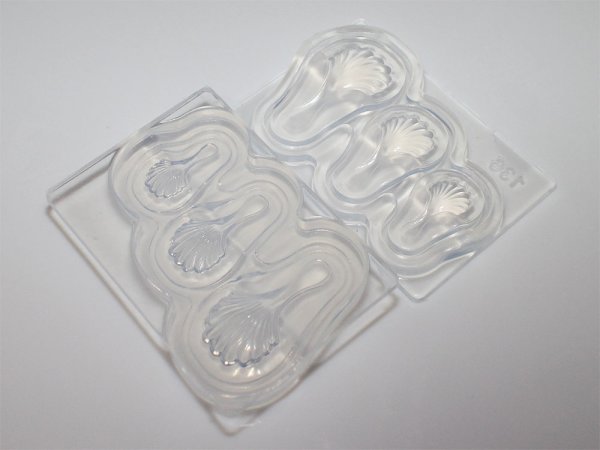 画像2: (S505) シリコンモールド シェル型ティースプーン 3サイズ 立体 レジンに (2)