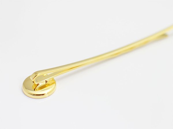 画像2: 【高品質日本製 10セット予約販売】No.75 ヘアピン ゴールド ミール皿 土台 全長70mm 皿10mm (2)
