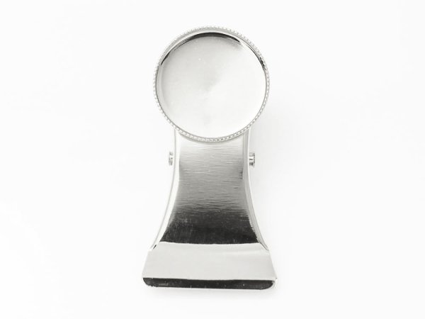 画像2: 【高品質日本製 10セット予約販売】No.57 クリップ シルバー ミール皿 土台 20mm (2)