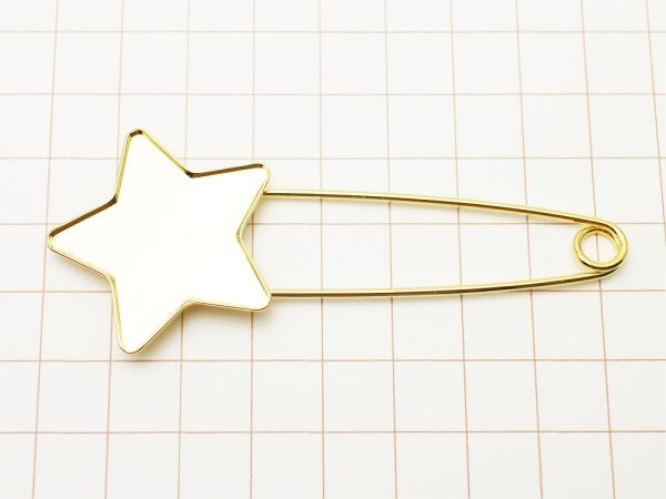 画像4: 【高品質日本製 10セット予約販売】No.10 スカーフピン(スター) ゴールド ミール皿 土台 32mm (4)