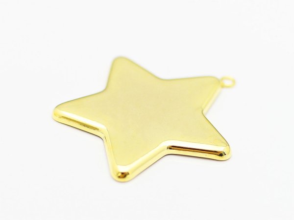 画像3: 【高品質日本製 10セット予約販売】No.93 スター チャーム ゴールド ミール皿 土台 26×32mm (3)