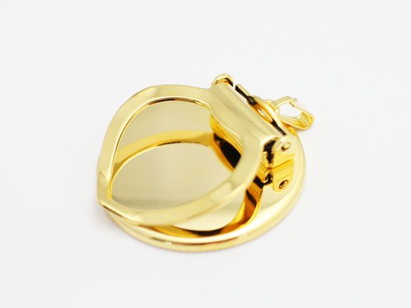 画像2: 【高品質日本製 10セット予約販売】No.76 スカーフピン スカーフ留め サークル ゴールド ミール皿 31mm (2)