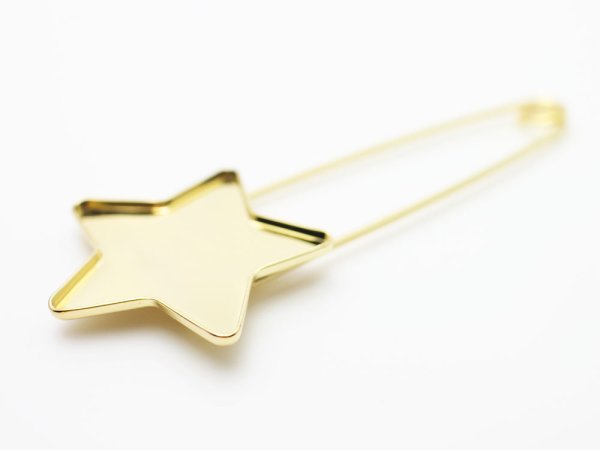 画像3: 【高品質日本製 10セット予約販売】No.10 スカーフピン(スター) ゴールド ミール皿 土台 32mm (3)