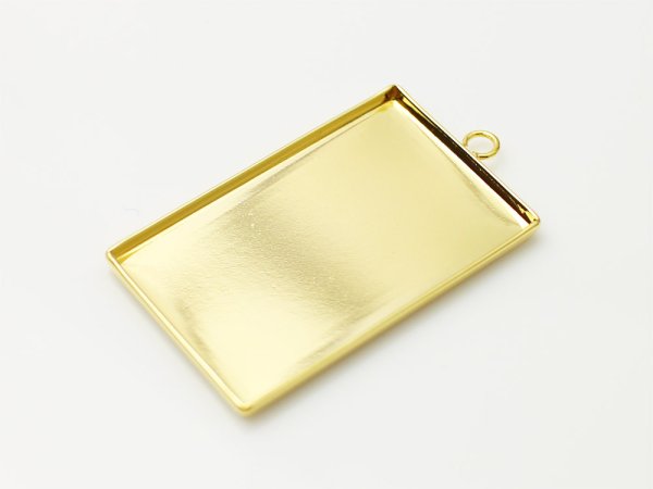 画像3: 【高品質日本製 10セット予約販売】No.44 プレート チャーム ゴールド ミール皿 土台 20×32mm (3)