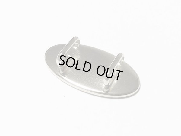 画像2: 2022年8月入荷予定【高品質日本製 10セット予約販売】No.135 帯留め オーバル シルバー ミール皿 土台 約21.5×42mm (2)