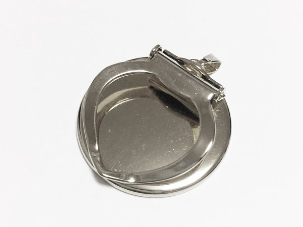 画像2: 【高品質日本製 10セット予約販売】No.137 スカーフクリップ サークル シルバー ミール皿 土台 約30mm (2)