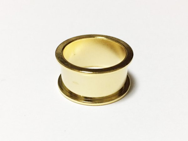 画像2: 【高品質日本製 10セット予約販売】No.178 指輪 幅広エタニティーリング ゴールド ミール皿 土台 約8mm (2)