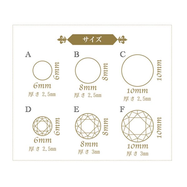 画像2: (sn2310178942094) シリコンモールド ジュエリーカット サークル ジュエルモールド ミニ パジコ PADICO ソフトモールド レジンに (2)