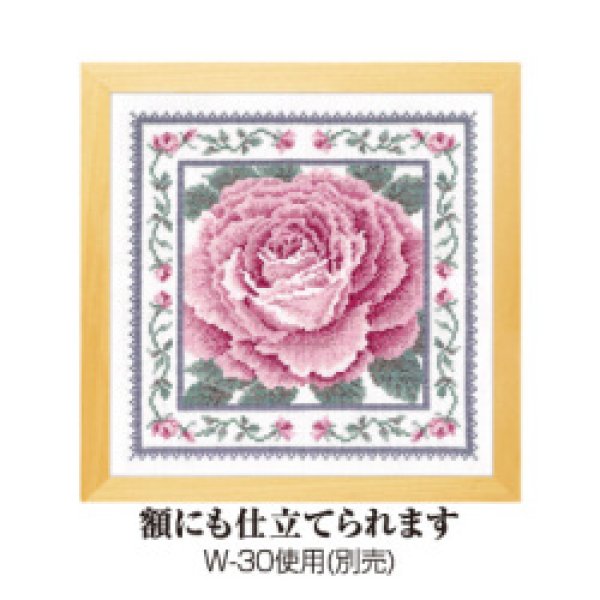 画像2: (op6057 ) 刺繍キット【レッドローズ】 クッション プレゼント  手作り クロス ステッチ 中級〜上級 手芸 (2)