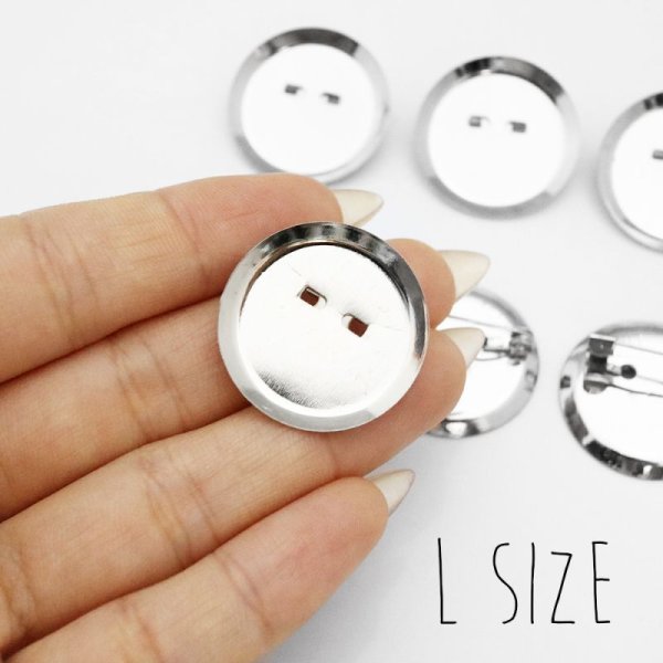 画像3: ★星印商品のみ同梱可★(YS2) 【YOUオリジナル激安素材】 10個セット ミール皿 ブローチピン  ラウンド サークル 2サイズ展開 レジン (3)