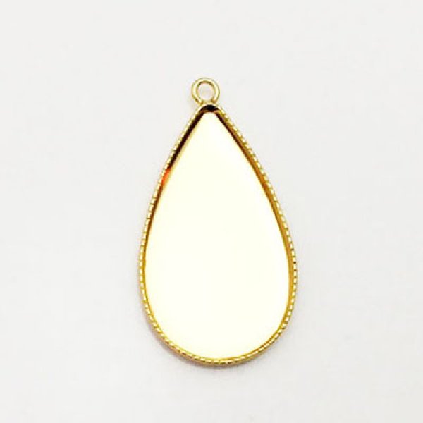 画像2: (YDPE-2580)【高品質日本製 10セット予約販売】ドロップ 雫型 M(30×17mm)サイズ ペンダントトップ 3色展開 ミール皿 (2)