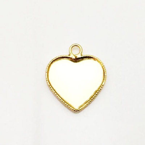 画像2: (YDPE-8780)【高品質日本製 10セット予約販売】ハート型 S(13mm)サイズ ペンダントトップ 3色展開 ミール皿 (2)