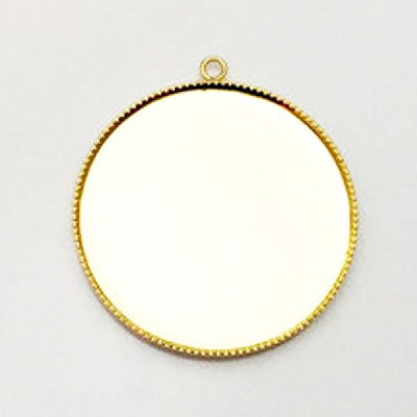 画像2: (YDPE-5180)【高品質日本製 10セット予約販売】ラウンド サークル LL(30mm)サイズ ペンダントトップ 3色展開 ミール皿 (2)