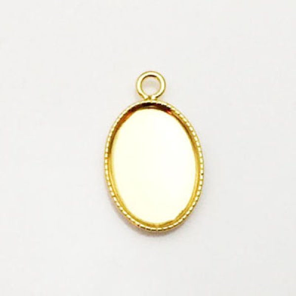 画像2: (YDPE-1280)【高品質日本製 10セット予約販売】オーバル S(10×14mm)サイズ ペンダントトップ 3色展開 ミール皿 (2)