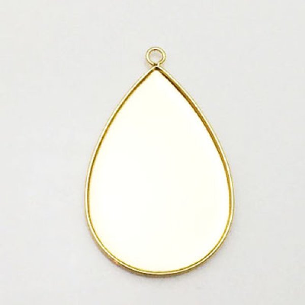 画像2: (YDPE-3580)【高品質日本製 10セット予約販売】ドロップ 雫型 L(23×31mm)サイズ ペンダントトップ 3色展開 ミール皿 (2)