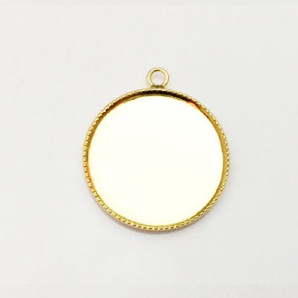 画像2: (YDPE-3180)【高品質日本製 10セット予約販売】ラウンド サークル M(20mm)サイズ ペンダントトップ 3色展開 ミール皿 (2)