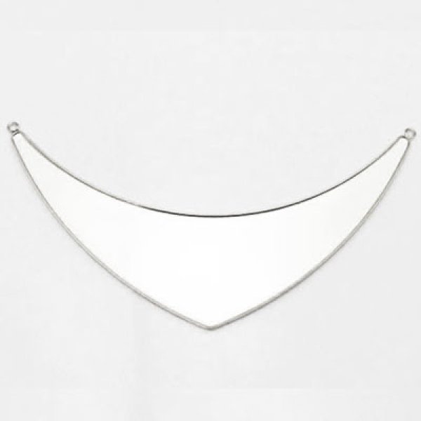 画像3: (YDPE-3012)【高品質日本製 10セット予約販売】大型ペンダントトップ 三日月型 ムーン 両カン付き 3色展開 ミール皿 土台 (3)