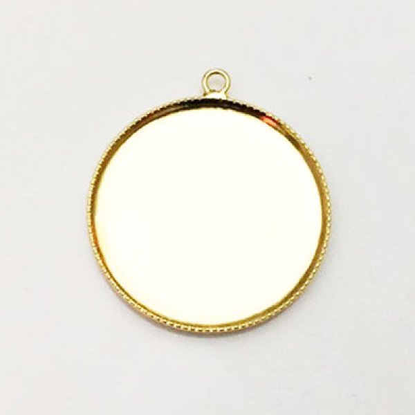 画像2: (YDPE-4180)【高品質日本製 10セット予約販売】ラウンド サークル L(25mm)サイズ ペンダントトップ 4色展開 ミール皿 (2)