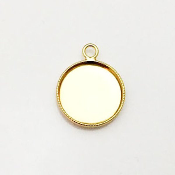 画像2: (YDPE-1180)【高品質日本製 10セット予約販売】ラウンド サークル SS(12mm)サイズ ペンダントトップ 3色展開 ミール皿 (2)