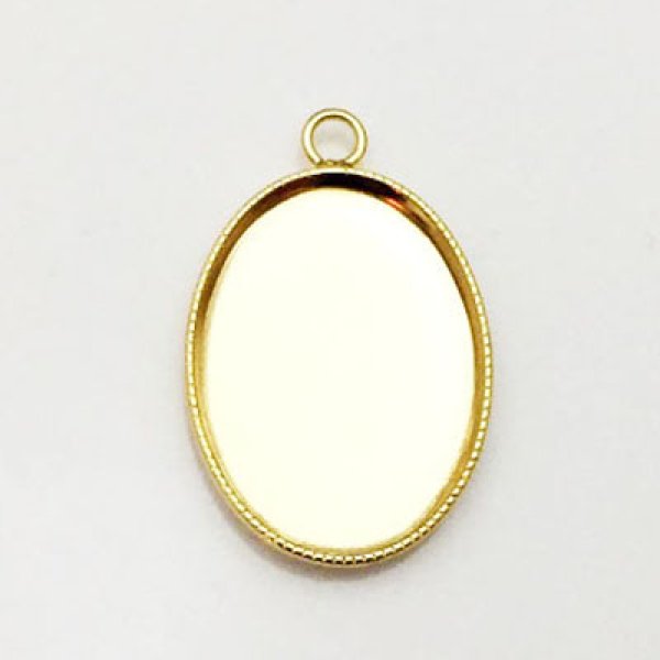 画像2: (YDPE-2280)【高品質日本製 10セット予約販売】オーバル M(13×18mm)サイズ ペンダントトップ 4色展開 ミール皿 (2)