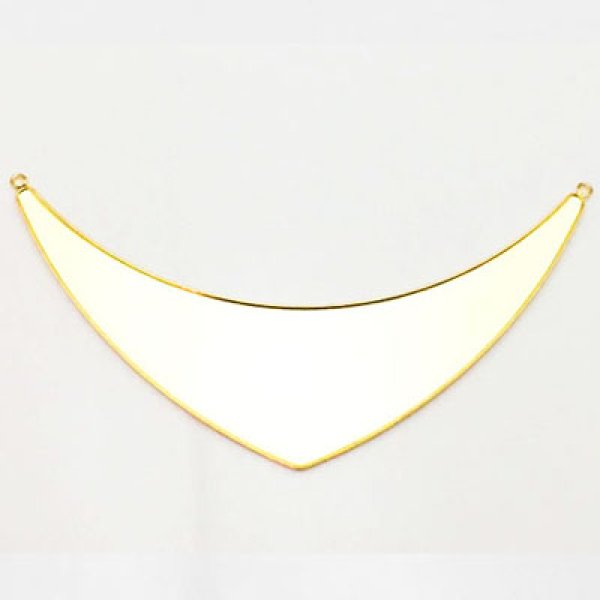 画像2: (YDPE-3012)【高品質日本製 10セット予約販売】大型ペンダントトップ 三日月型 ムーン 両カン付き 3色展開 ミール皿 土台 (2)