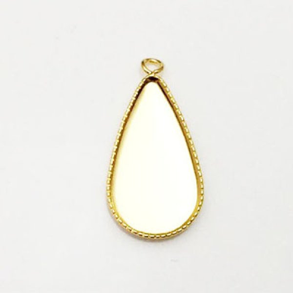 画像2: (YDPE-1580)【高品質日本製 10セット予約販売】ドロップ 雫型 S(21×11mm)サイズ ペンダントトップ 3色展開 ミール皿 (2)