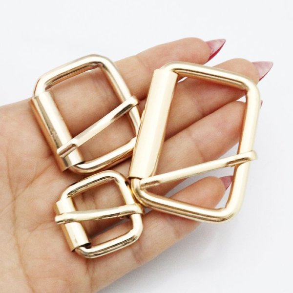 画像2: ★星印商品のみ同梱可★(YS43)【YOUオリジナル激安素材】 2個セット ベルト バックル シンプル スクエア S/M/L 3サイズ 2色展開 副資材 ファッション雑貨 金具 パーツ (2)