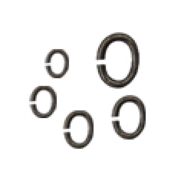 画像1: (YDKI-2b)【高品質日本製 10セット販売】副資材 Cカン ブラック 丸カン 5サイズ展開 繋ぎパーツ 金属 金具 ハンドメイド (1)