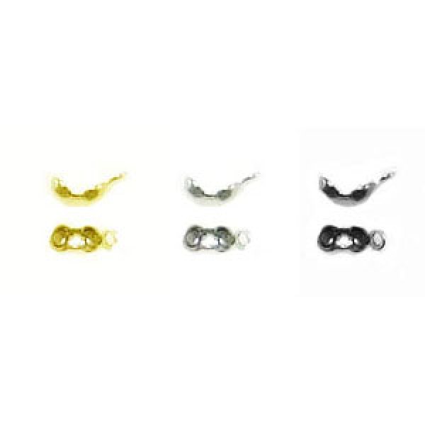 画像1: (YDKI-27)【高品質 50セット販売】副資材 Vカップ 貝 ボールチップ エンドパーツ 3色展開 留め具 金属 基本金具 手芸 (1)