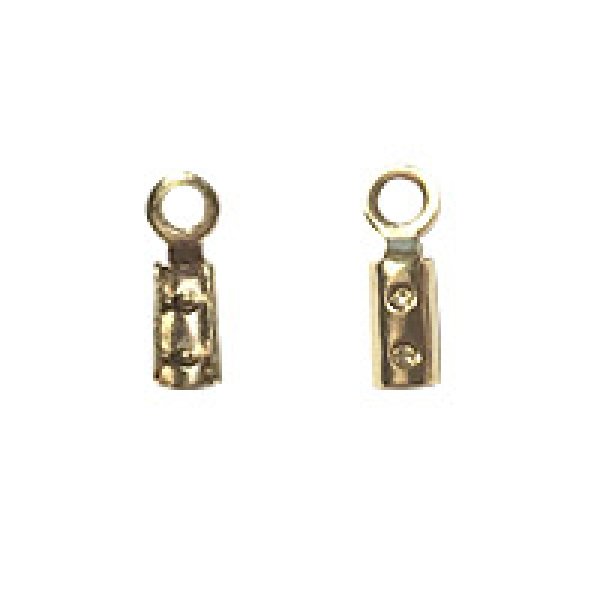 画像2: (YDKI-31g)【高品質 10セット販売】副資材 カツラ ひも留め ゴールド 4サイズ展開 コード留め 留め具 金属 基本金具 手芸 (2)