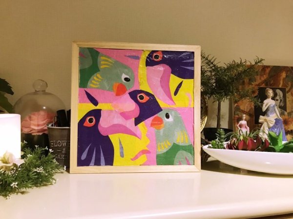 画像3: ★星印商品のみ同梱可★(D607)ペーパーナプキン　南国の鳥　オーム　バード　1枚　バラ売り　デコパージュにも (3)