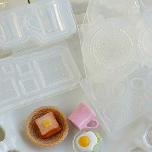 画像5: (sn196)シリコンモールド　キッチン雑貨　目玉焼き　卵料理　エッグ　2種類×各6サイズ　立体型　レジン専用 (5)