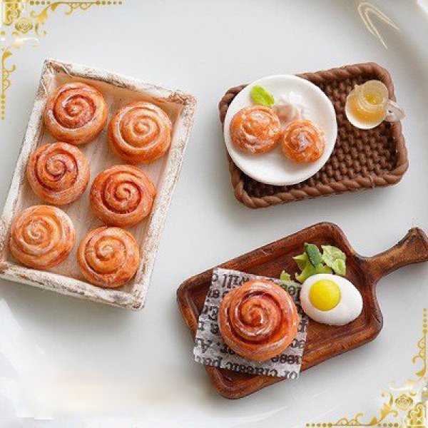 画像2: (sn596)シリコンモールド　キッチン雑貨　シナモンロール　菓子パン　サークル　丸型　5サイズ　立体型　レジンや粘土に (2)