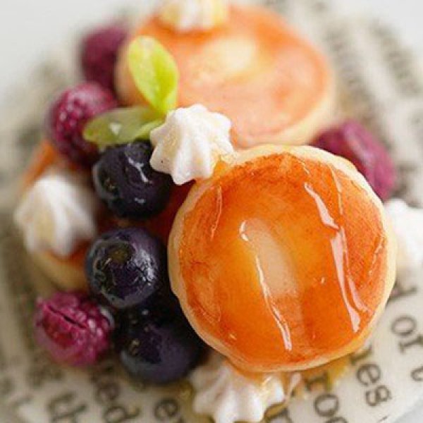 画像2: (sn396)シリコンモールド キッチン雑貨 パンケーキ ホットケーキ 菓子パン サークル 丸型 5サイズ 立体型 レジン専用 (2)