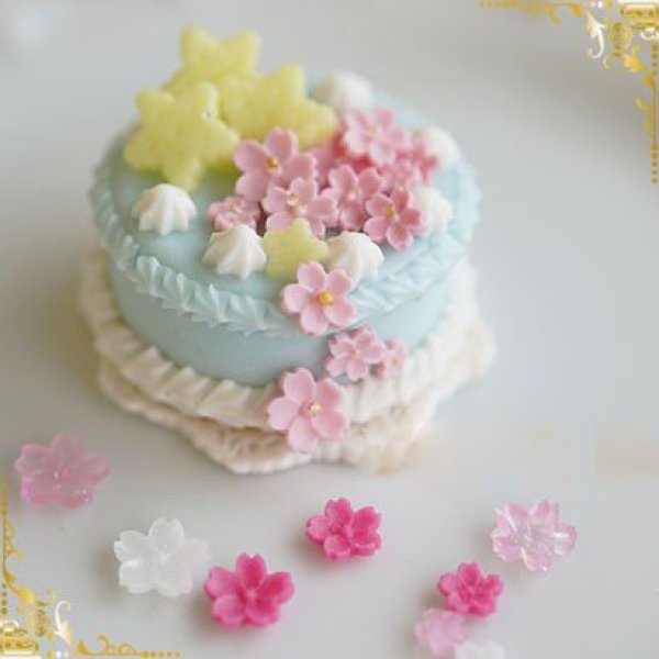 画像3: (sn686)シリコンモールド 桜の花 小花 和風 春の花 フラワー型 立体 5サイズ×3種 レジンに (3)