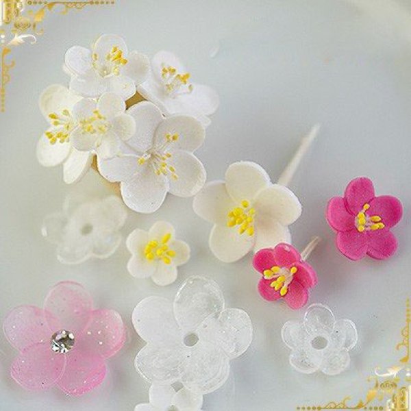 画像3: (sn286)シリコンモールド　梅の花　和風　春の花　フラワー型　立体　3サイズ (3)
