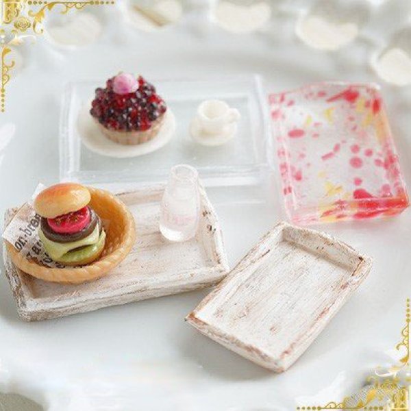 画像3: (sn086)シリコンモールド　キッチン雑貨　バスケット　トレンチ　トレイ　お盆　長方形　編み　2サイズ　食器　レジン専用 (3)