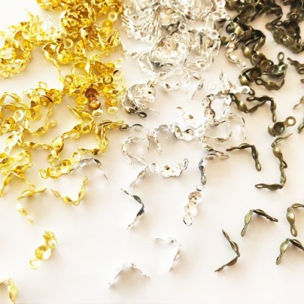 画像2: ★星印商品のみ同梱可★(YS64)【YOUオリジナル激安素材】 100個 ボールチップ 副資材 留め具 3色展開 アクセサリー エンドパーツ 手芸用 カン付き (2)