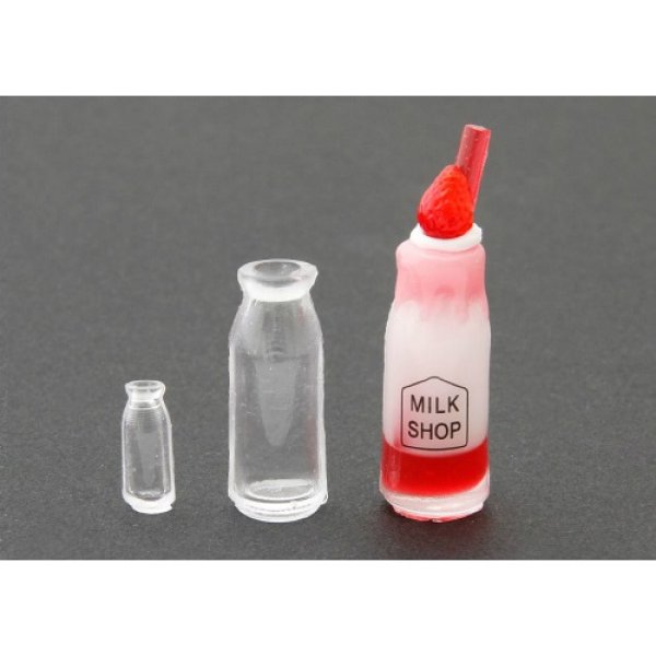 画像3: (ka1115) シリコンモールド クレイジュエリー ミルク瓶 立体 1/12サイズ対応 キッチン雑貨 ミニチュア食器 食玩 レジンや樹脂粘土でのフェイクフード作りに (3)
