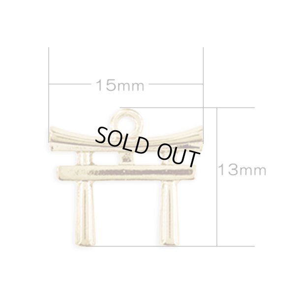 画像3: 欠品中(kara70601)【お取り寄せ商品 10個セット販売】 チャーム（ ミール皿 ・ セッティング台 )   鳥居 2色展開 アクセサリー パーツ 和風 　 (3)