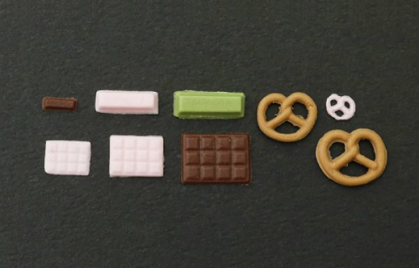 画像3: (ka1123) シリコンモールド クレイジュエリー トッピング スイーツ(チョコ&プレッツェル) ミニチュア 立体 1/12サイズ対応 キッチン雑貨 ミニチュア食器 食玩 レジンや樹脂粘土でのフェイクフード作りに (3)