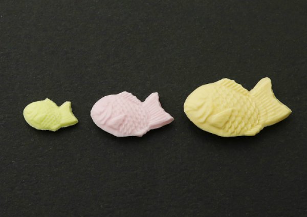 画像3: (ka1126) シリコンモールド クレイジュエリー たいやき ミニチュア 3サイズ 立体型 1/12サイズ対応 キッチン雑貨 ミニチュア食器 食玩 レジンや樹脂粘土でのフェイクフード作りに (3)