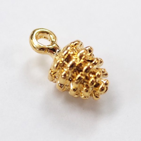 画像2: (kara60101)【お取り寄せ商品 10個セット販売】 チャーム( ミール皿 ・ セッティング台 ) 秋 パーツ チャーム  まつぼっくり (松ぼっくり) 2色展開 アクセサリー  autumn オータム (2)